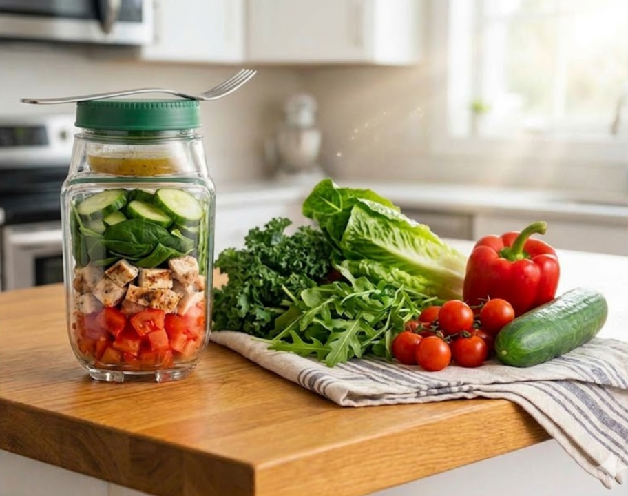 Salad Pod Jar — Leakproof, Dishwasher Safe & Meal Prep Ready