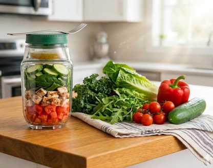 Salad Pod Jar — Leakproof, Dishwasher Safe & Meal Prep Ready