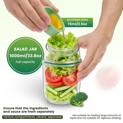 Salad Pod Jar — Leakproof, Dishwasher Safe & Meal Prep Ready