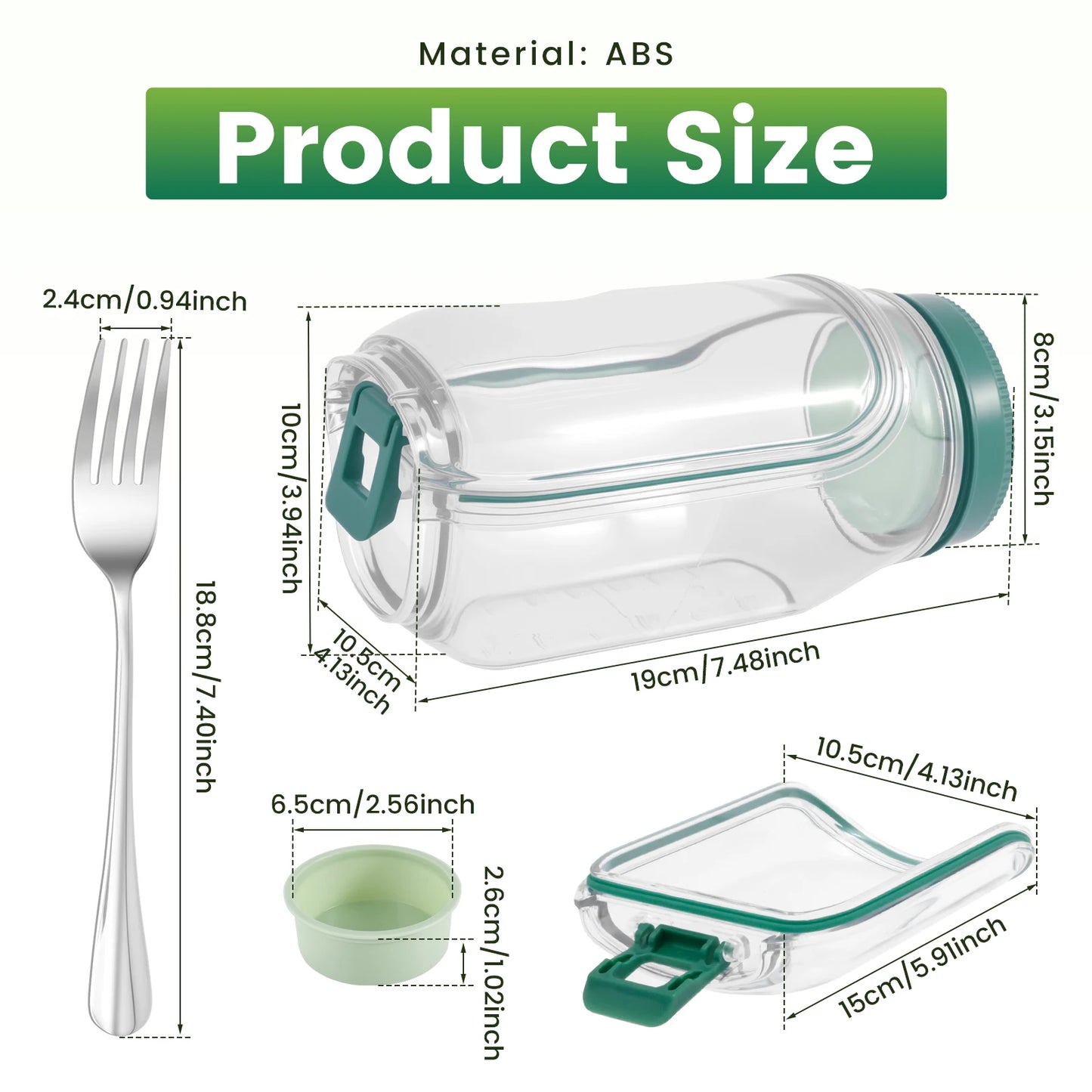 Salad Pod Jar — Leakproof, Dishwasher Safe & Meal Prep Ready