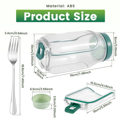 Salad Pod Jar — Leakproof, Dishwasher Safe & Meal Prep Ready