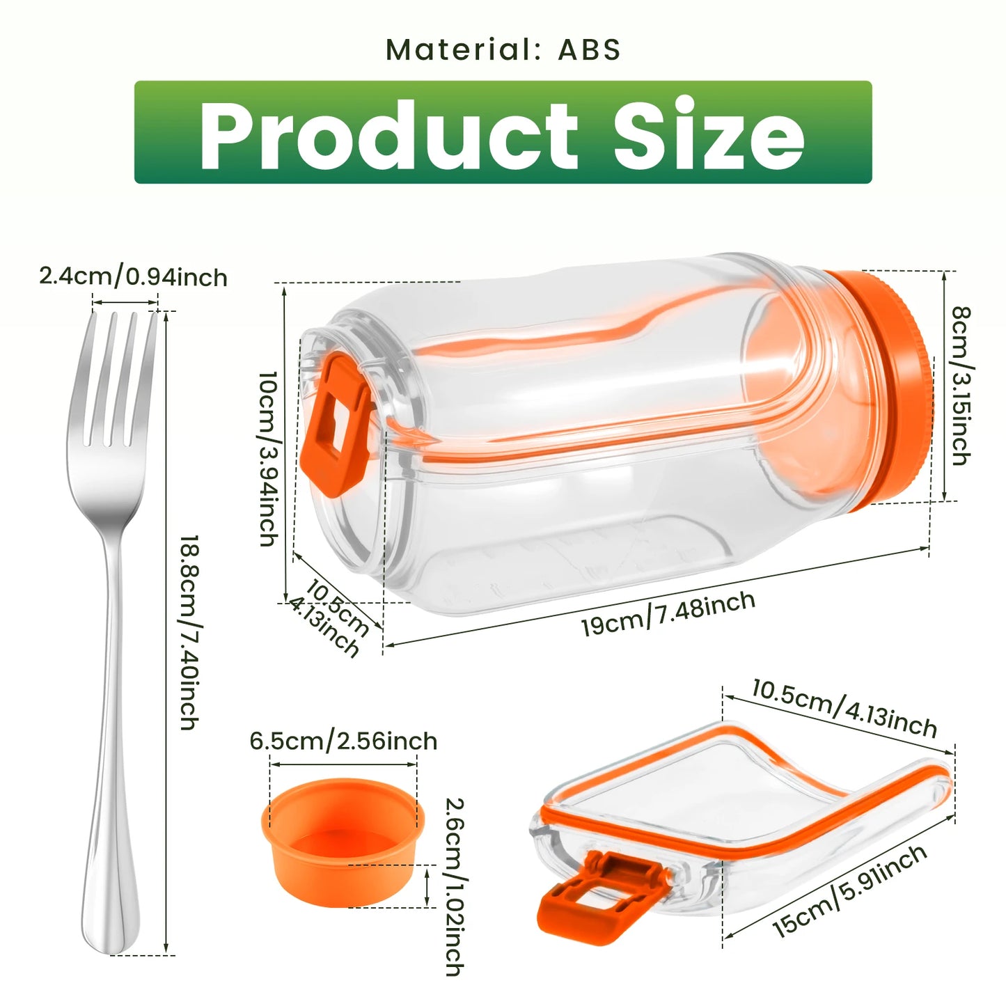 Salad Pod Jar — Leakproof, Dishwasher Safe & Meal Prep Ready