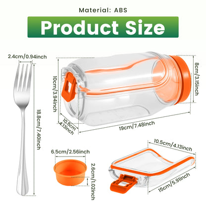 Salad Pod Jar — Leakproof, Dishwasher Safe & Meal Prep Ready